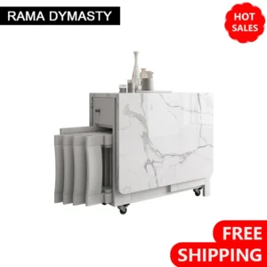 Fashion White Color Folding Dining Table