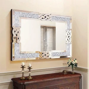 90/100/120CM Large Crystal Crush Diamond Mirror Vanity