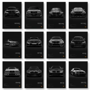 2-A1 Famous Cars G80 M3C Canvas Wall Art Print Poster